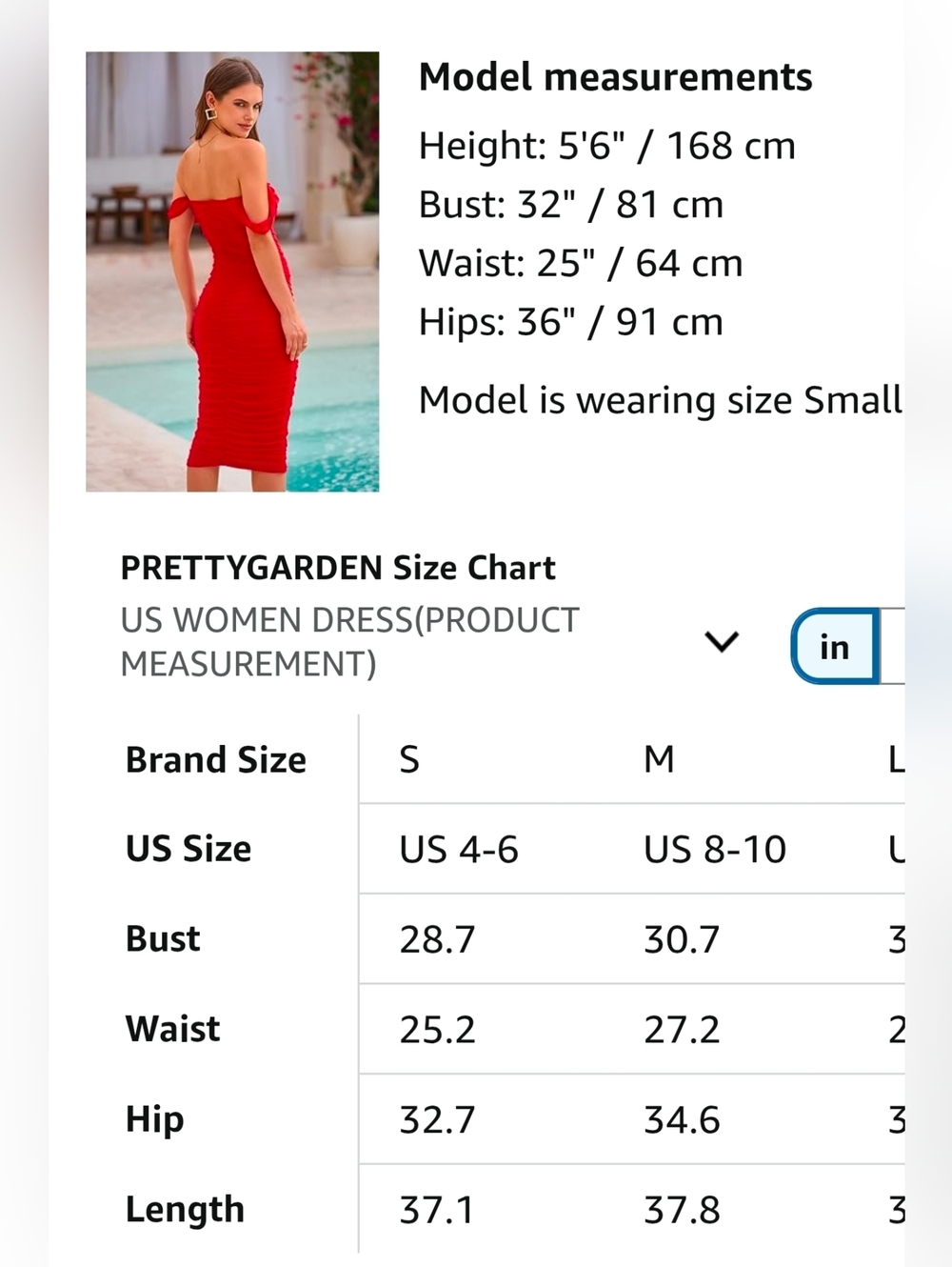 PRETTY GARDEN Summer Wedding Guest Dress for Women Ruched Size Medium - Picture 2 of 8